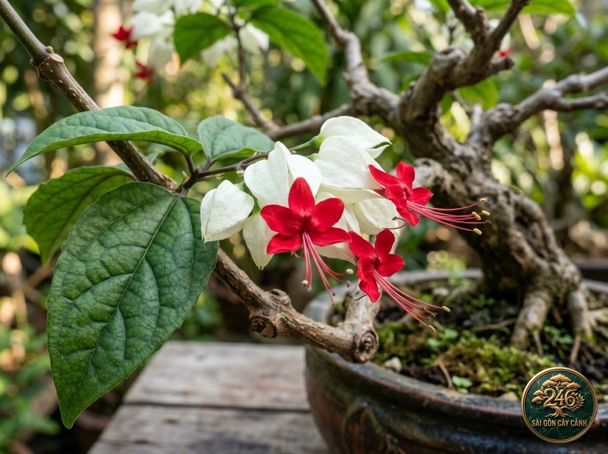 Bleeding glory bower (Clerodendrum thomsoniae): morphological identification