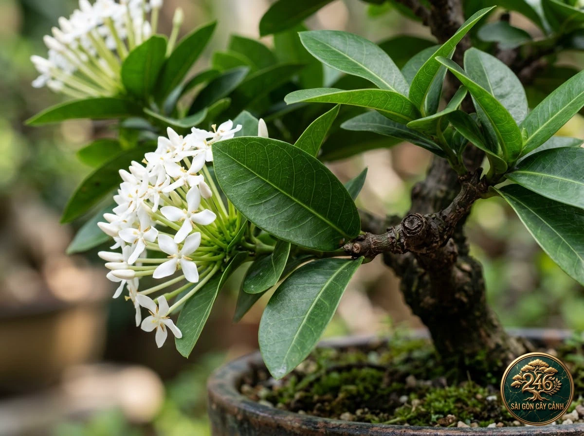 White ixora (Ixora finlaysoniana): morphological identification