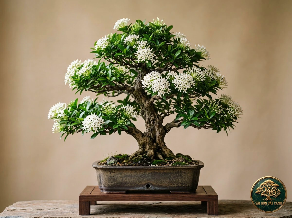 Cây hoa trang trắng thơm (Ixora finlaysoniana): hình ảnh hồ sơ