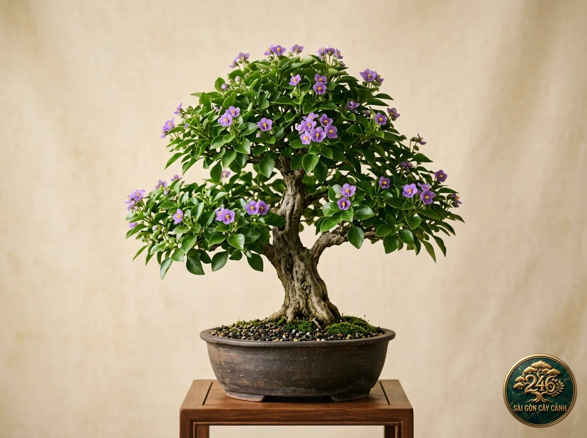 Hoa mắt ngọc tím ba tư (Exacum affine): hình ảnh hồ sơ