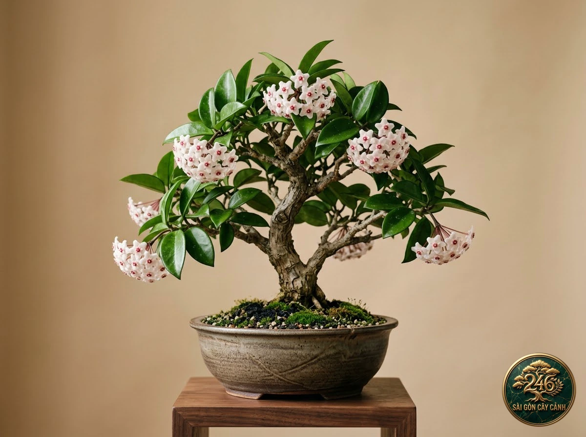 Cây hoa cẩm cù sáp sao trắng (Hoya carnosa): hình ảnh hồ sơ