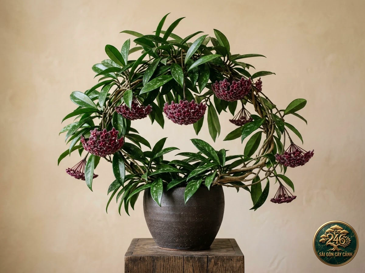 Cây hoa cẩm cù cánh tím bạc (Hoya pubicalyx): hình ảnh hồ sơ