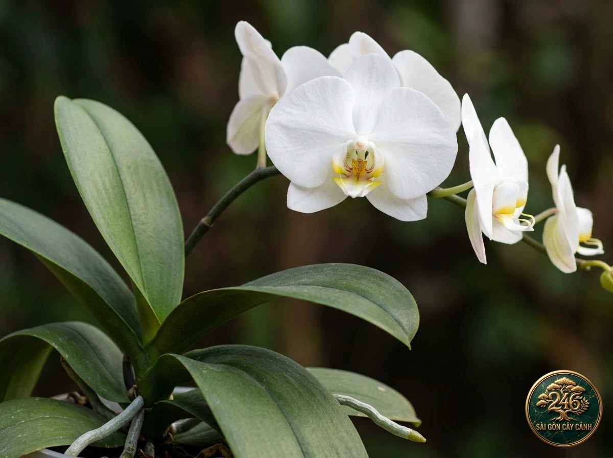 Moth orchid amabilis (Phalaenopsis amabilis): morphological identification