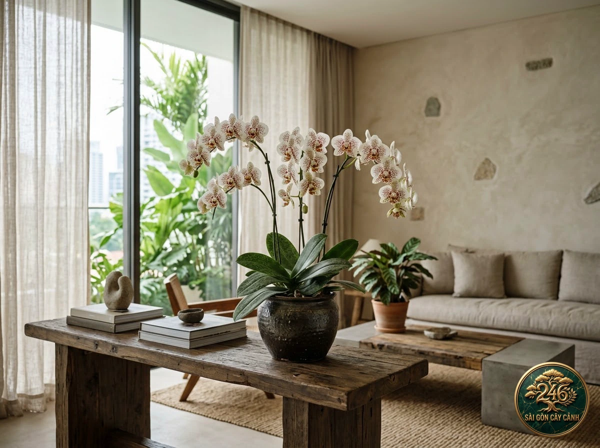 Stuart's phalaenopsis (Phalaenopsis stuartiana): interior living-space styling
