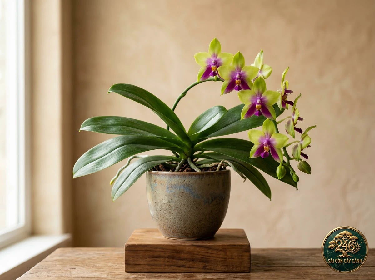Lan hồ điệp thơm cánh tím xanh (Phalaenopsis bellina): hình ảnh hồ sơ