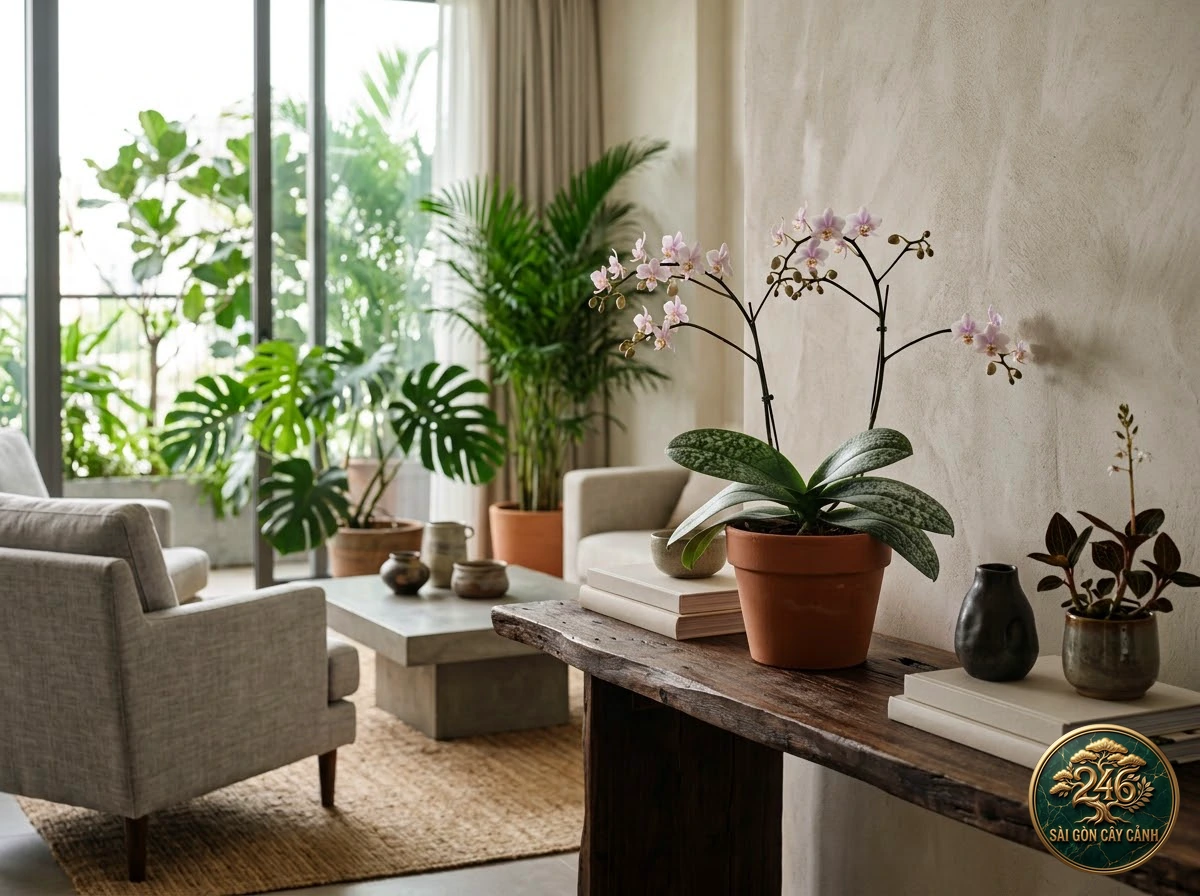 Linden's phalaenopsis (Phalaenopsis lindenii): interior living-space styling