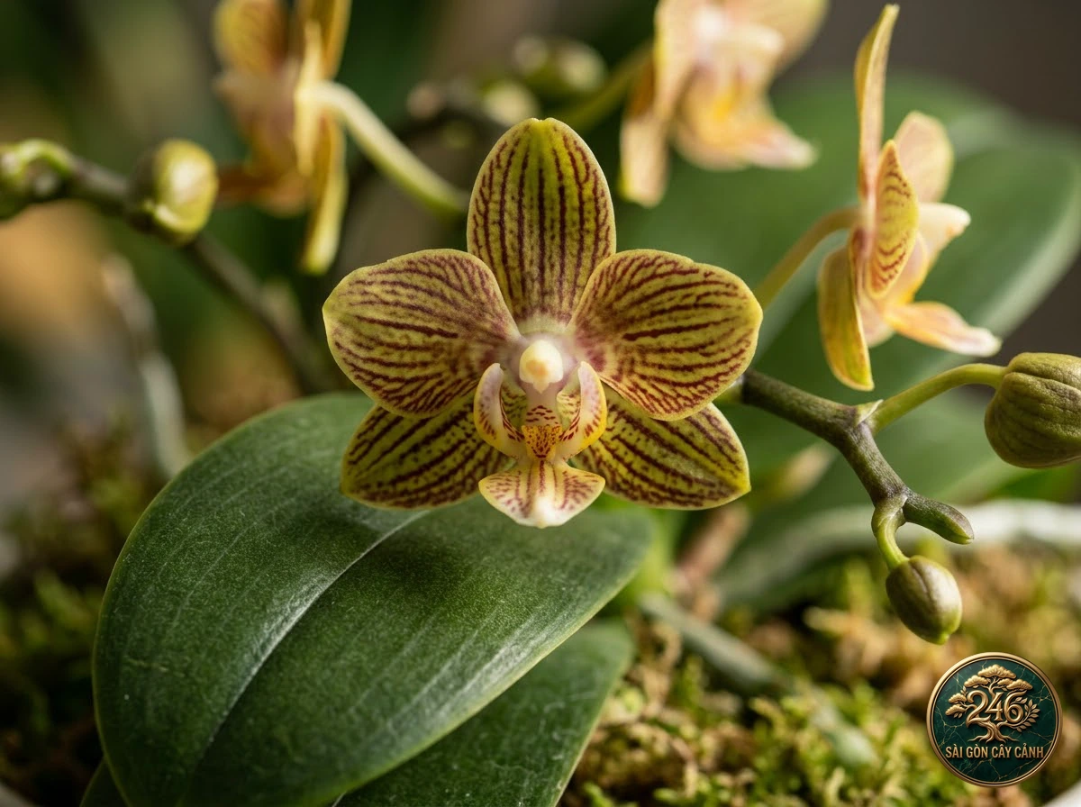 Lan hồ điệp sọc vằn vàng (Phalaenopsis fasciata): đặc điểm nhận diện