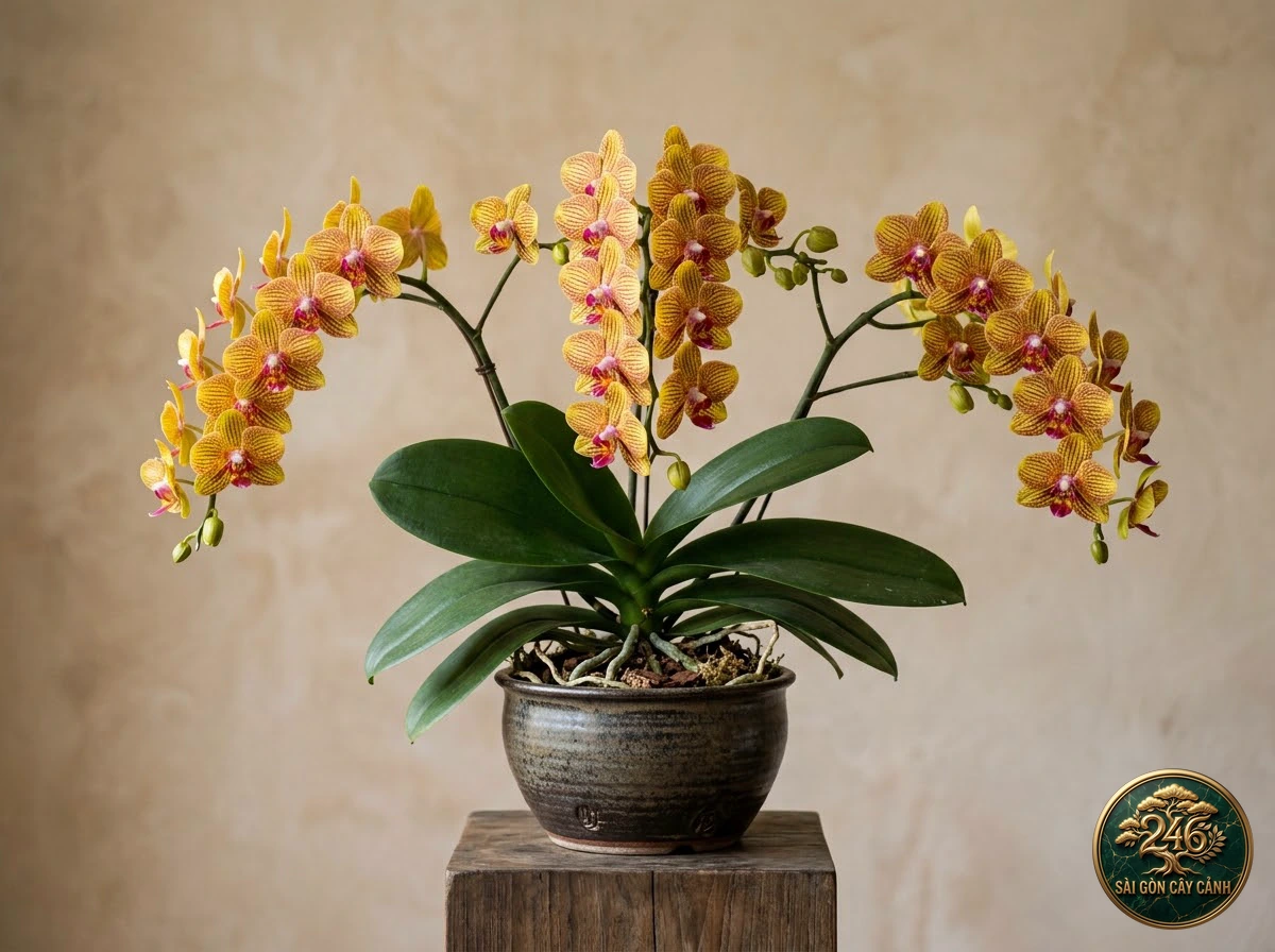 Lan hồ điệp sọc vằn vàng (Phalaenopsis fasciata): hình ảnh hồ sơ