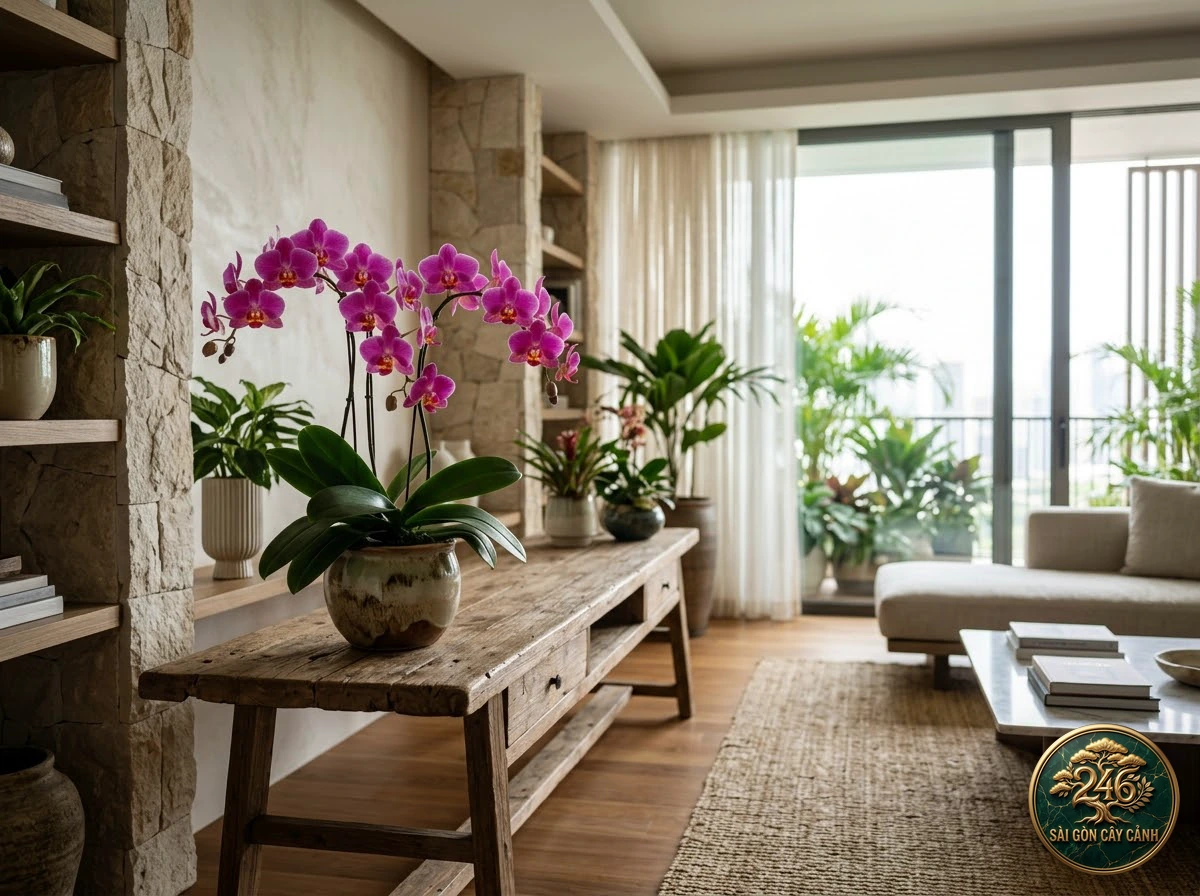 Lan hồ điệp đỏ bóng rực rỡ (Phalaenopsis pulchra): bố trí trong không gian sống