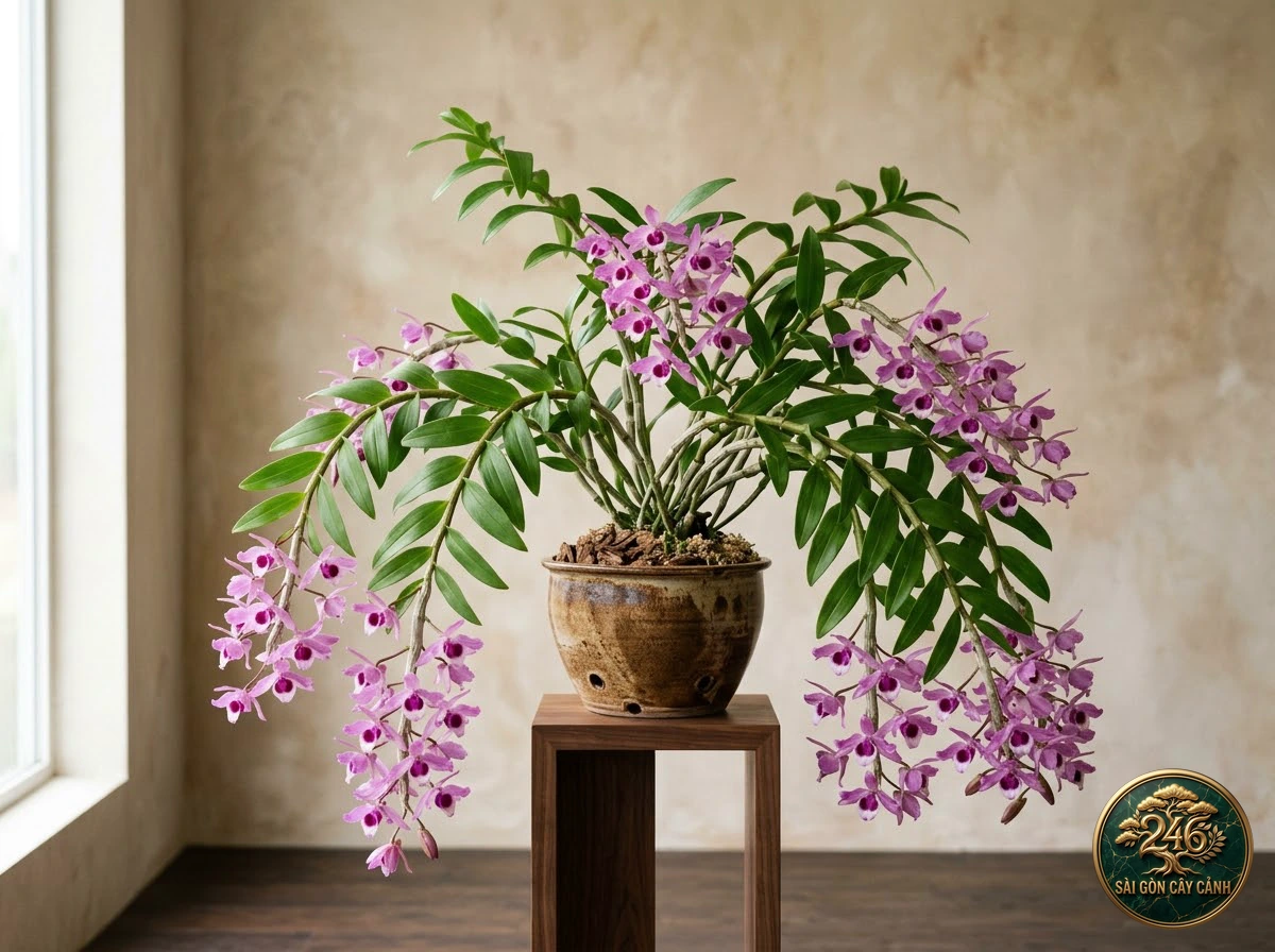 Lan phi điệp tím giã hạc (Dendrobium anosmum): hình ảnh hồ sơ