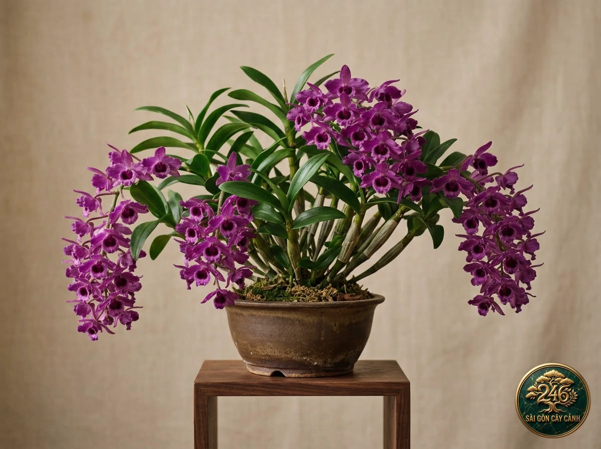 Densely flowered dendrobium (Dendrobium densiflorum): interior living-space styling