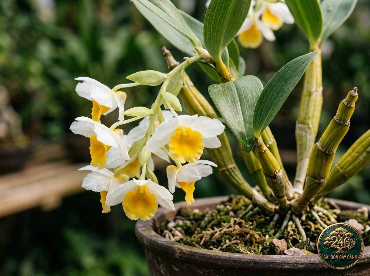 Lan hoàng thảo chùm hoa vàng mật (Dendrobium densiflorum): hình ảnh hồ sơ