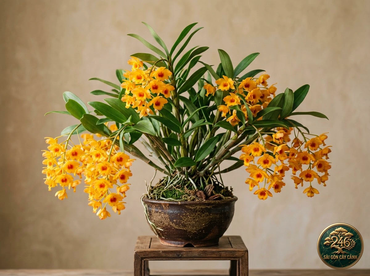 Lan hoàng thảo hoa vuông hồng (Dendrobium farmeri): bố trí trong không gian sống