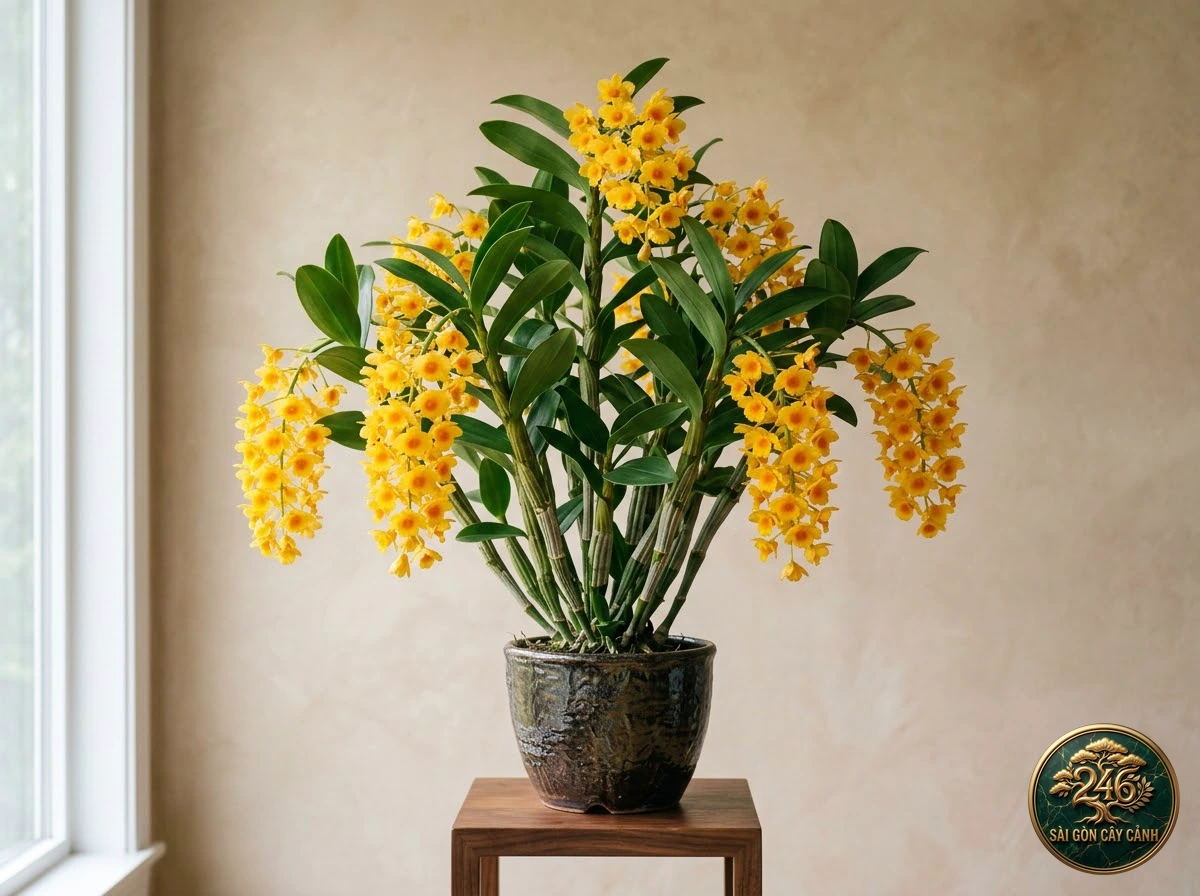 Pinecone dendrobium (Dendrobium thyrsiflorum): interior living-space styling