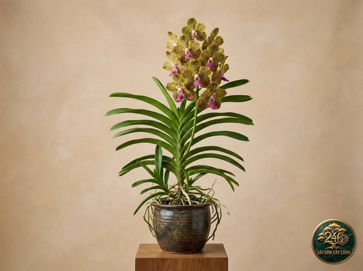 Lan vanda đốm nâu benson (Vanda bensonii) - Chân dung hình thái chuẩn Sài Gòn Cây Cảnh