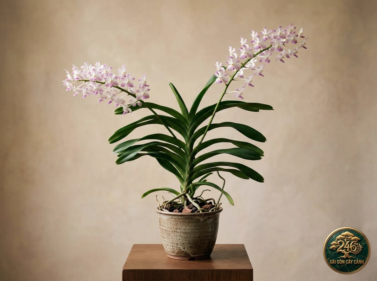 Lan vanda hoa cà nhạt (Vanda lilacina) - Chân dung hình thái chuẩn Sài Gòn Cây Cảnh