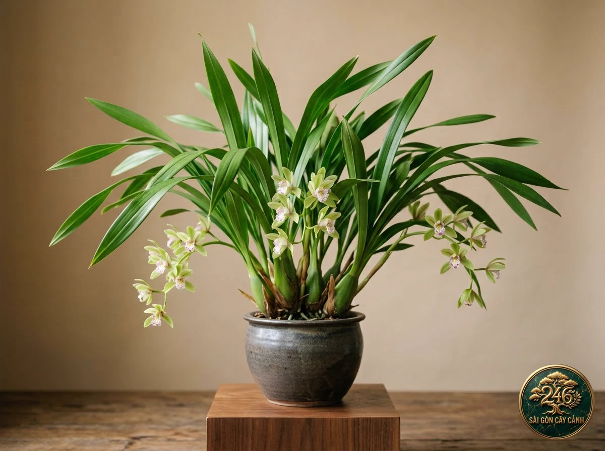 Lan kiếm lá tre rừng (Cymbidium lancifolium) - Chân dung hình thái chuẩn Sài Gòn Cây Cảnh