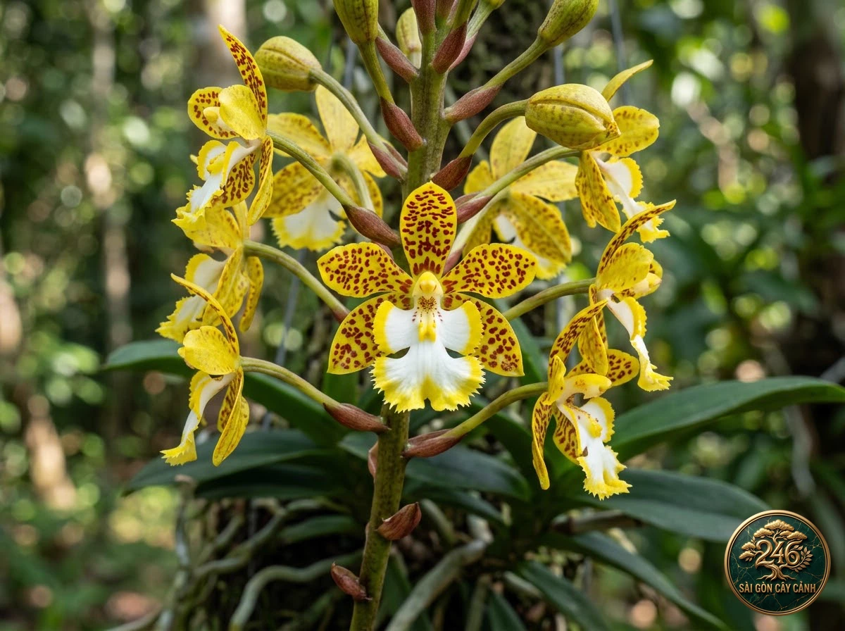Lan thạch hộc chùm đốm thơm (Epidendrum stamfordianum) - Ứng dụng không gian chuẩn Sài Gòn Cây Cảnh