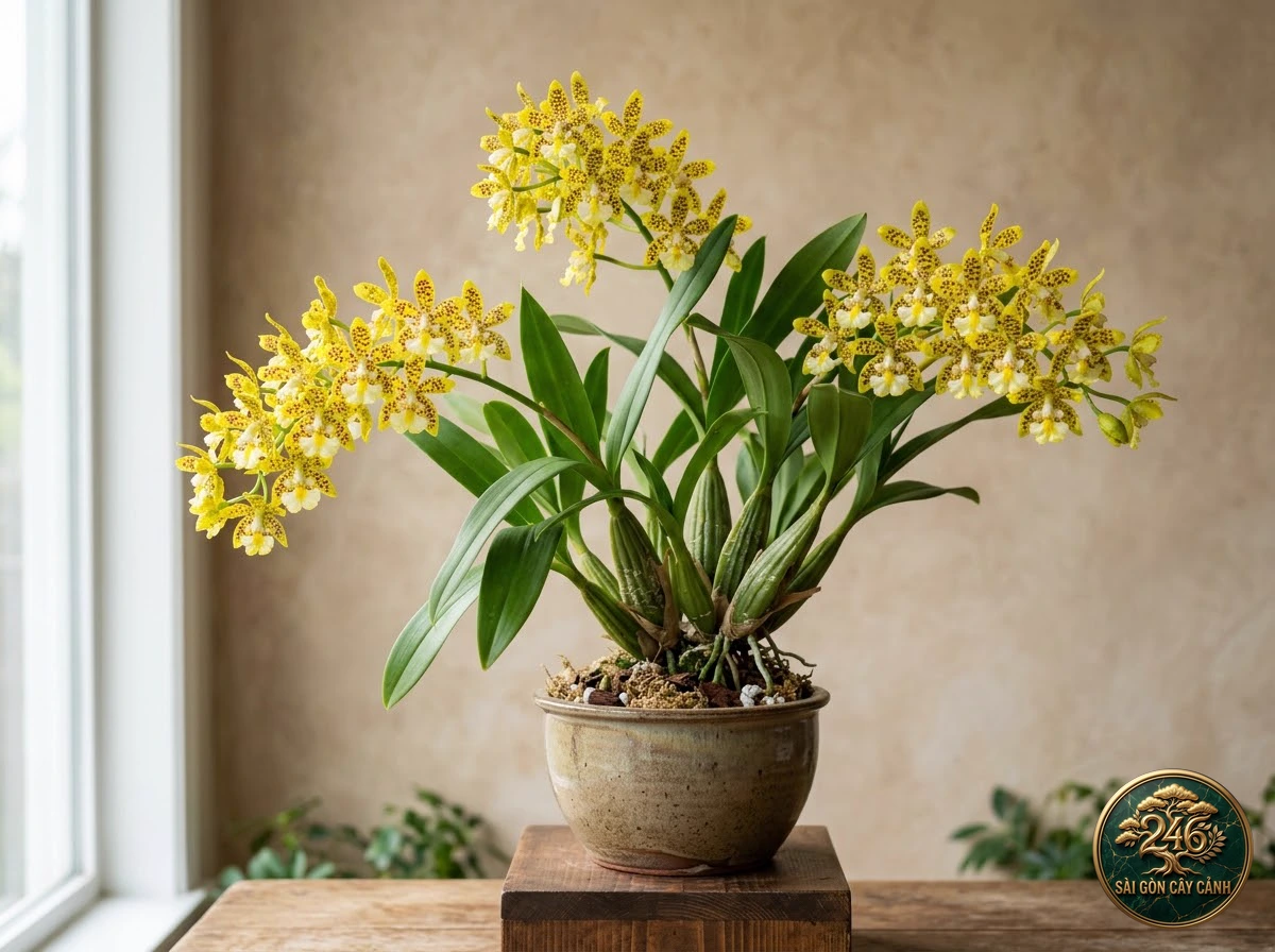 Lan thạch hộc chùm đốm thơm (Epidendrum stamfordianum) - Đặc điểm nhận diện chuẩn Sài Gòn Cây Cảnh