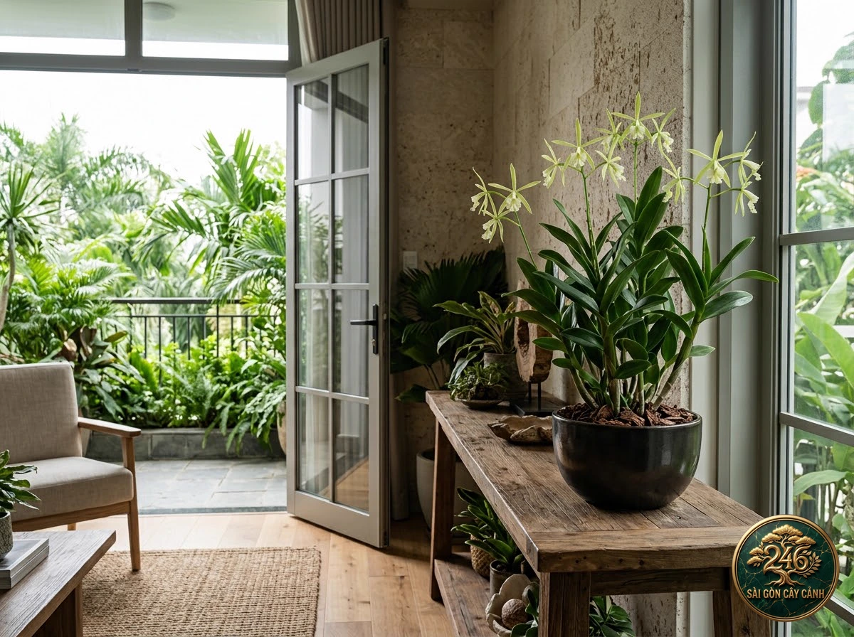 Lan thạch hộc chùm đốm thơm (Epidendrum stamfordianum) - Chân dung hình thái chuẩn Sài Gòn Cây Cảnh