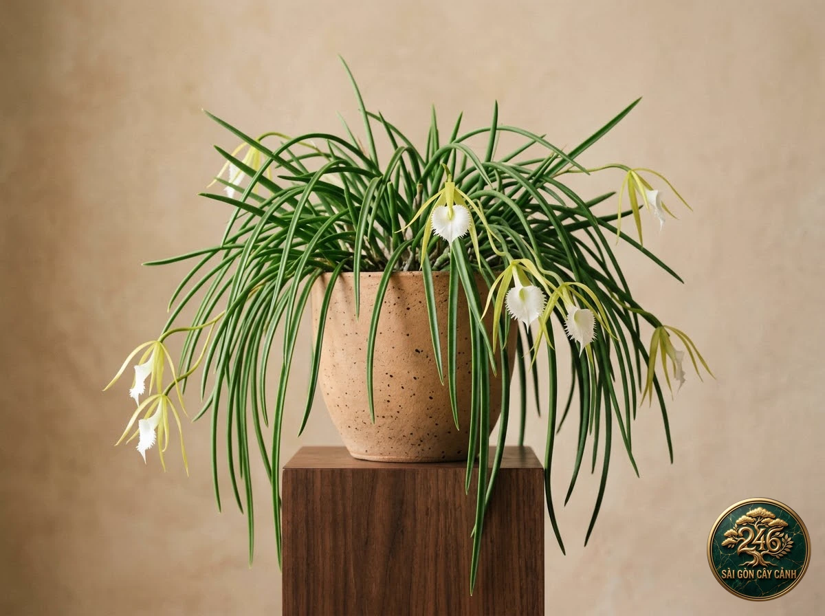 Lan dạ hương cánh dài mỏng (Brassavola cucullata) - Chân dung hình thái chuẩn Sài Gòn Cây Cảnh