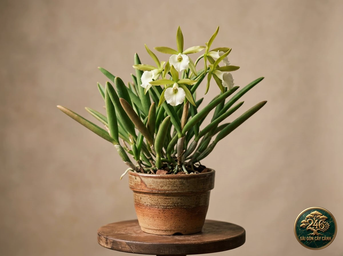 Lan dạ hương nốt sần trắng (Brassavola tuberculata) - Chân dung hình thái chuẩn Sài Gòn Cây Cảnh