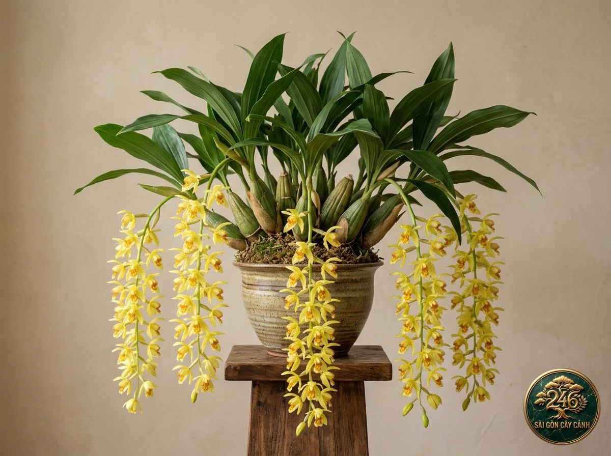 Thanh đạm Rochussen chùm dài (Coelogyne rochusseni) - Chân dung hình thái chuẩn Sài Gòn Cây Cảnh