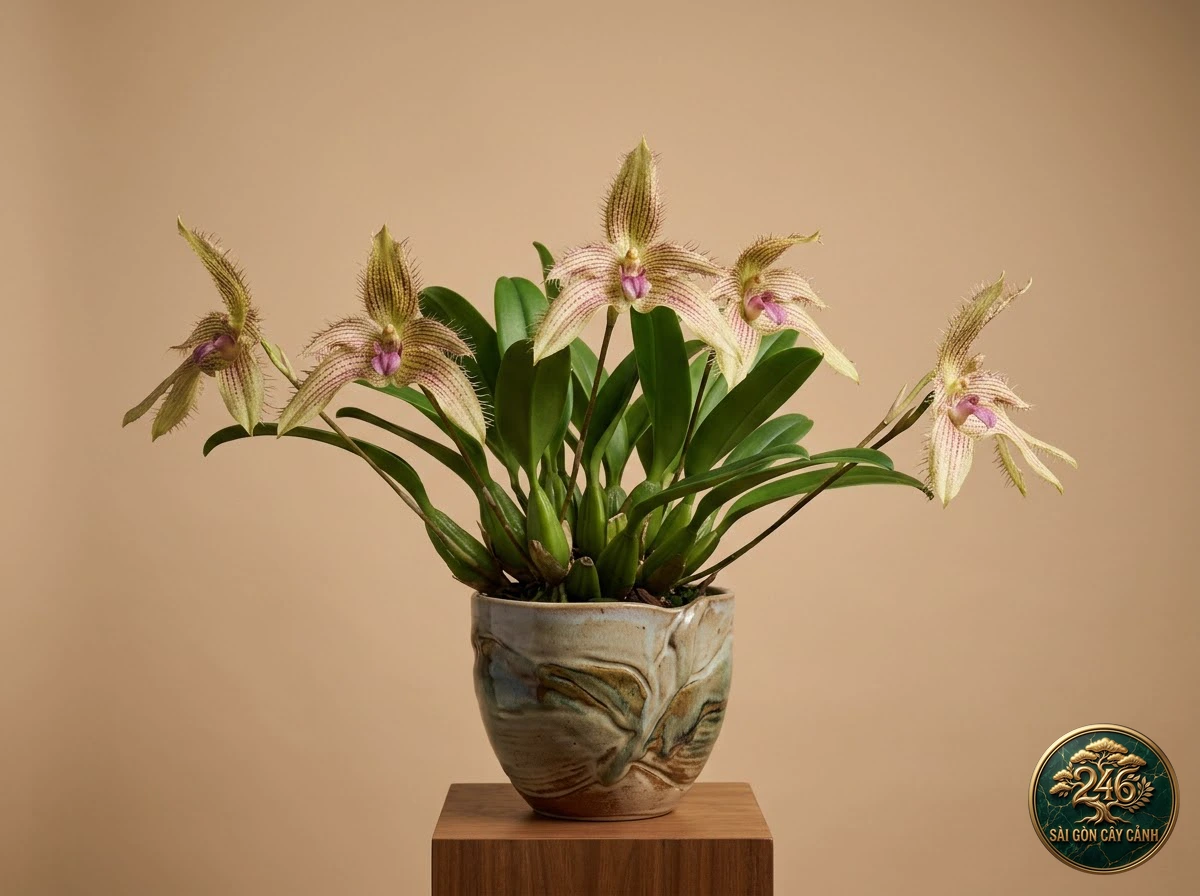 Lan lọng ma quái cánh tua (Bulbophyllum fascinator) - Chân dung hình thái chuẩn Sài Gòn Cây Cảnh