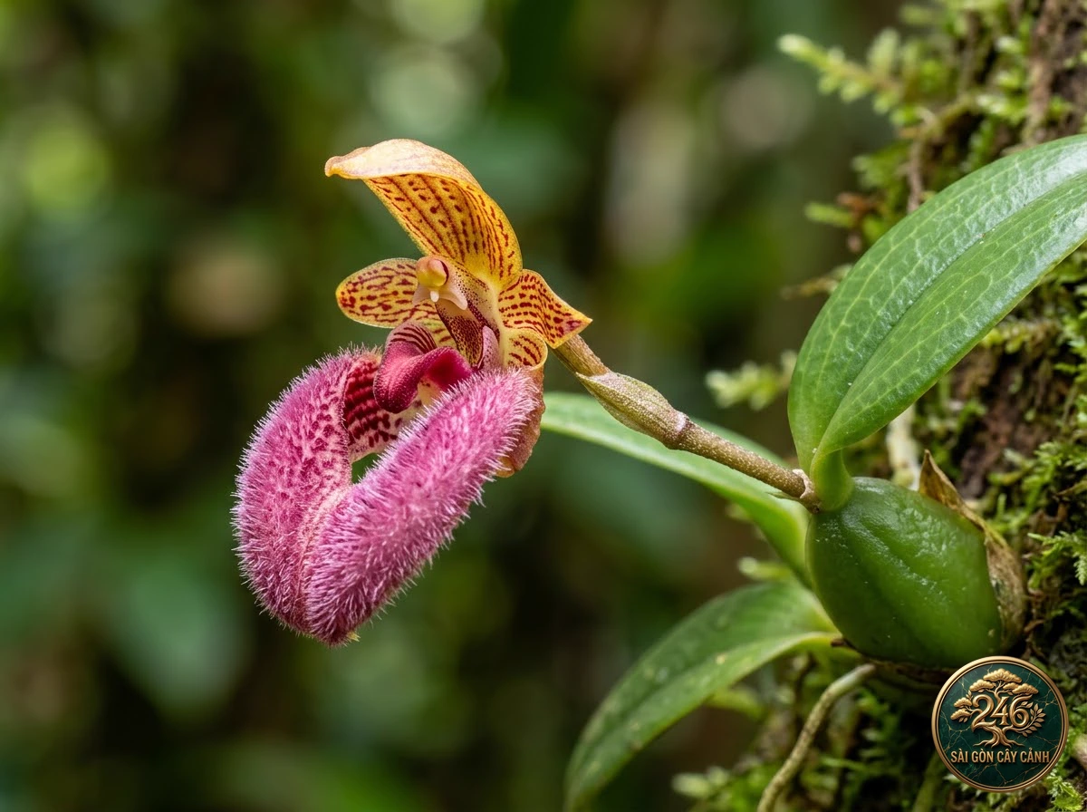 Lan lọng môi lông dâu tây thơm (Bulbophyllum lasiochilum) - Đặc điểm nhận diện chuẩn Sài Gòn Cây Cảnh