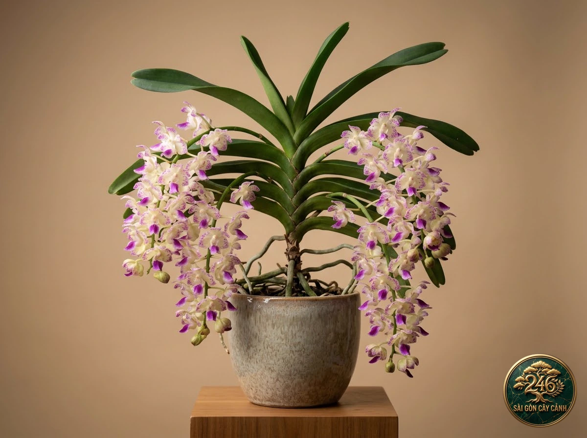 Lan giáng hương đuôi cáo móc (Aerides falcata) - Chân dung hình thái chuẩn Sài Gòn Cây Cảnh