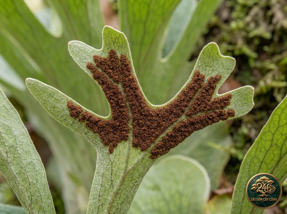 Cây ổ rồng gạc nai phân nhánh (Platycerium bifurcatum) - Đặc điểm nhận diện chuẩn Sài Gòn Cây Cảnh