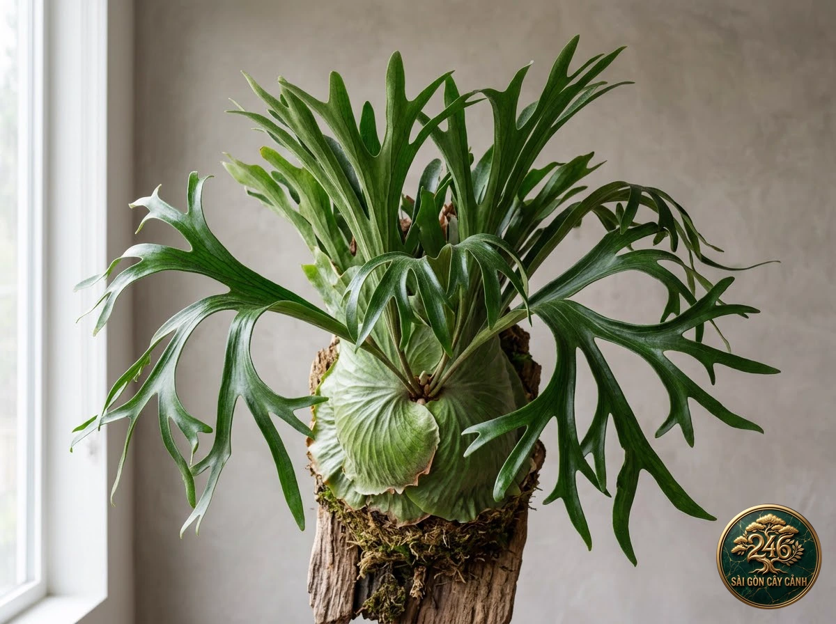Cây ổ rồng tráng lệ hoa lệ (Platycerium superbum) - Chân dung hình thái chuẩn Sài Gòn Cây Cảnh