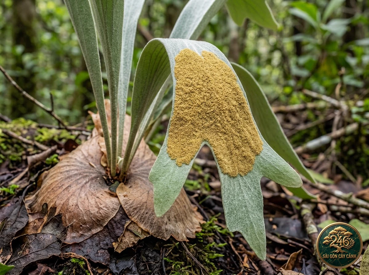 Cây ổ rồng bạc chịu hạn veitch (Platycerium veitchii) - Ứng dụng không gian chuẩn Sài Gòn Cây Cảnh