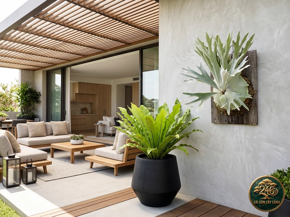Cây dương xỉ lưỡi hươu nguyên phiến (Asplenium scolopendrium) - Chân dung hình thái chuẩn Sài Gòn Cây Cảnh