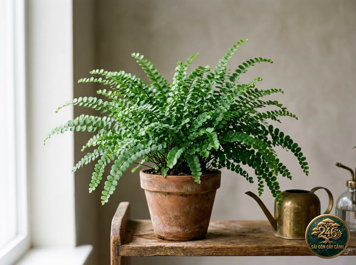 Cây dương xỉ lá vảy cúc áo (Nephrolepis duffii) - Đặc điểm nhận diện chuẩn Sài Gòn Cây Cảnh