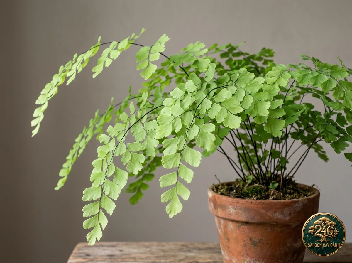 Cây dương xỉ tóc thần vệ nữ (Adiantum capillus-veneris) - Đặc điểm nhận diện chuẩn Sài Gòn Cây Cảnh
