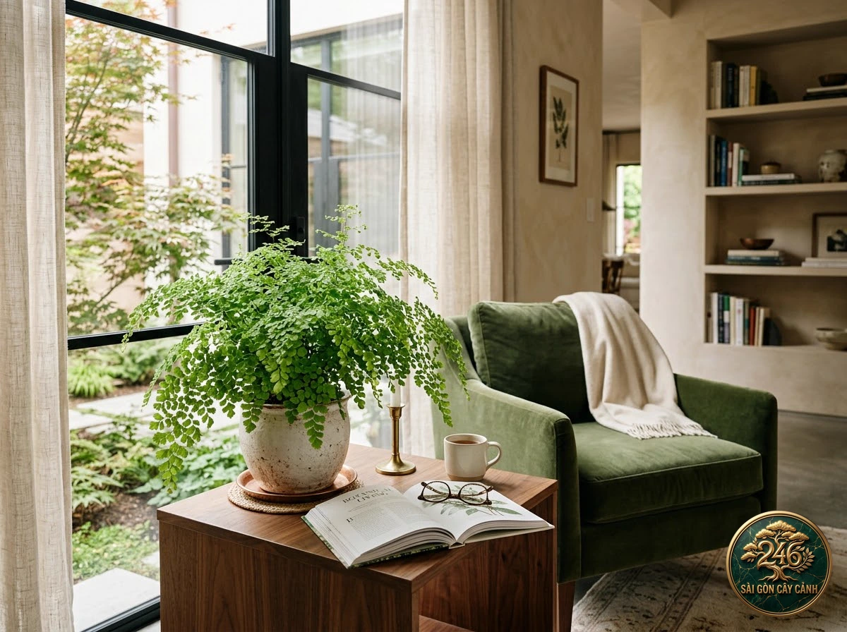 Brittle maidenhair fern (Adiantum tenerum) - Interior styling Saigon Cay Canh standard