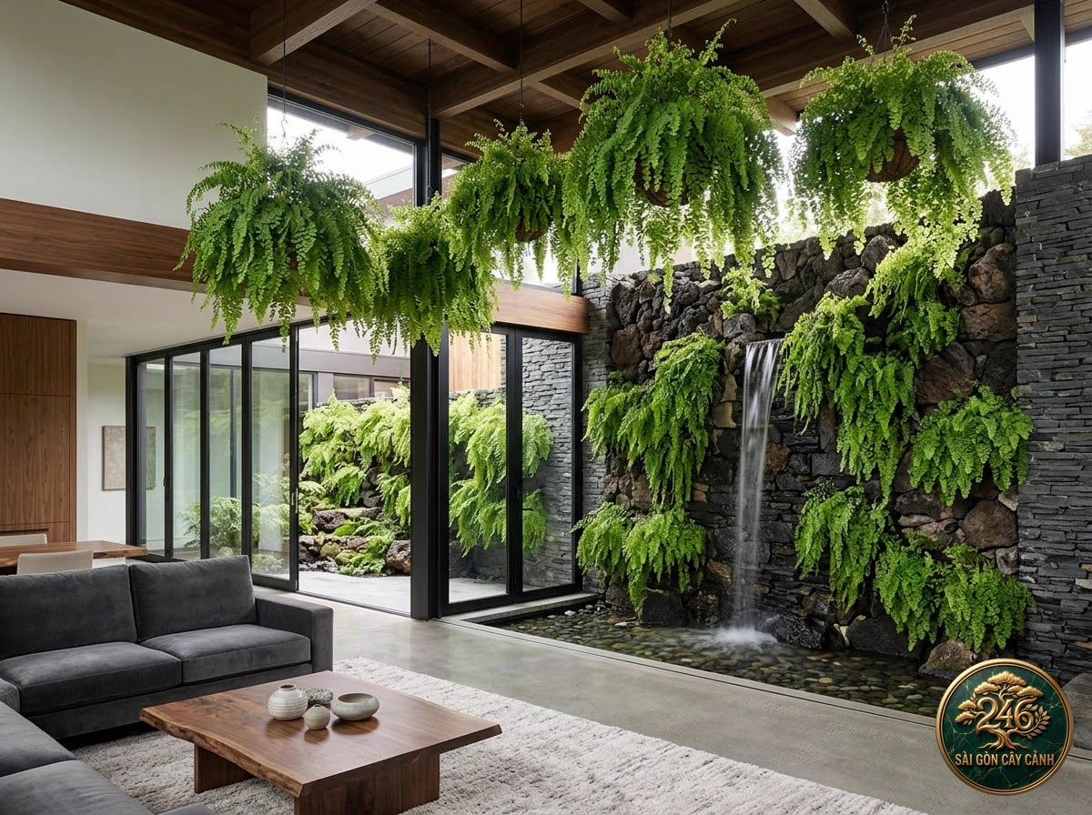 Walking maidenhair fern (Adiantum caudatum) - Interior styling Saigon Cay Canh standard