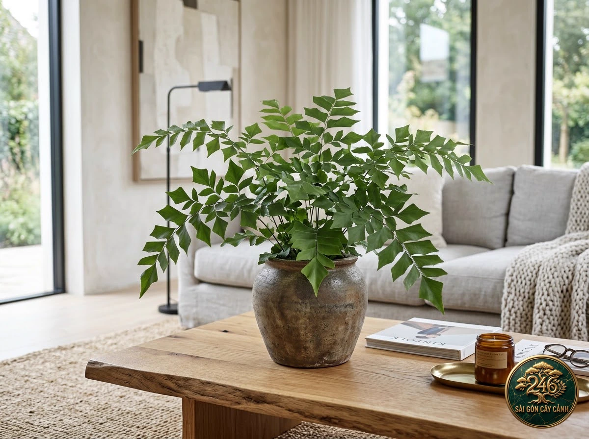 Diamond maidenhair fern (Adiantum trapeziforme) - Interior styling Saigon Cay Canh standard