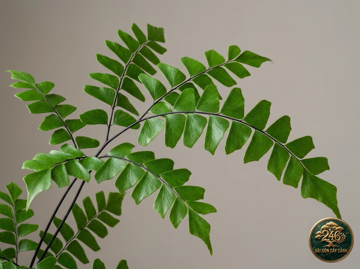 Cây dương xỉ lá hình thang kim cương (Adiantum trapeziforme) - Chân dung hình thái chuẩn Sài Gòn Cây Cảnh