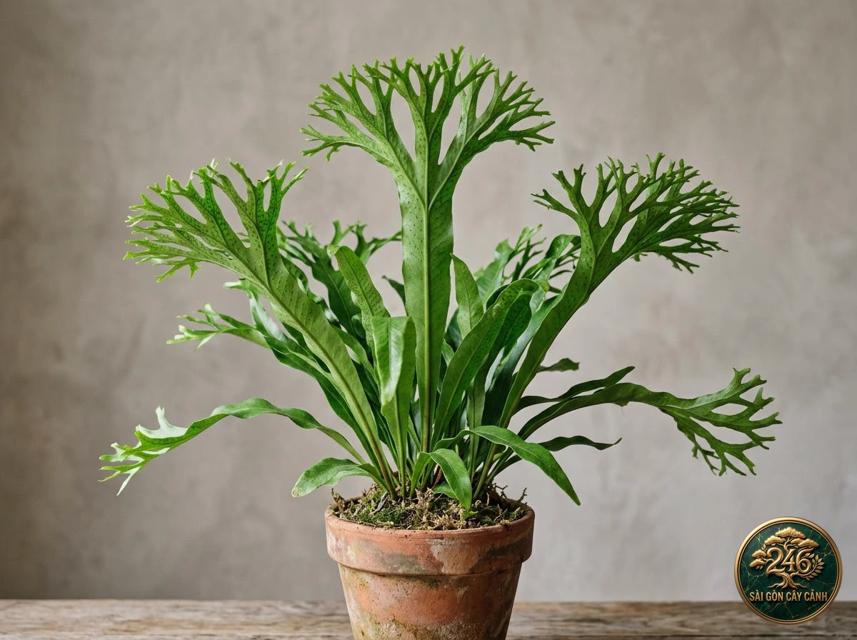 Cây dương xỉ chấm sao ngọc đốm (Microsorum punctatum) - Chân dung hình thái chuẩn Sài Gòn Cây Cảnh