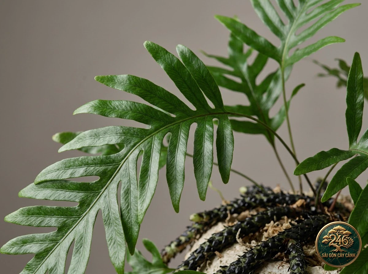 Cây dương xỉ ráng chân rết thơm (Microsorum scolopendria) - Chân dung hình thái chuẩn Sài Gòn Cây Cảnh