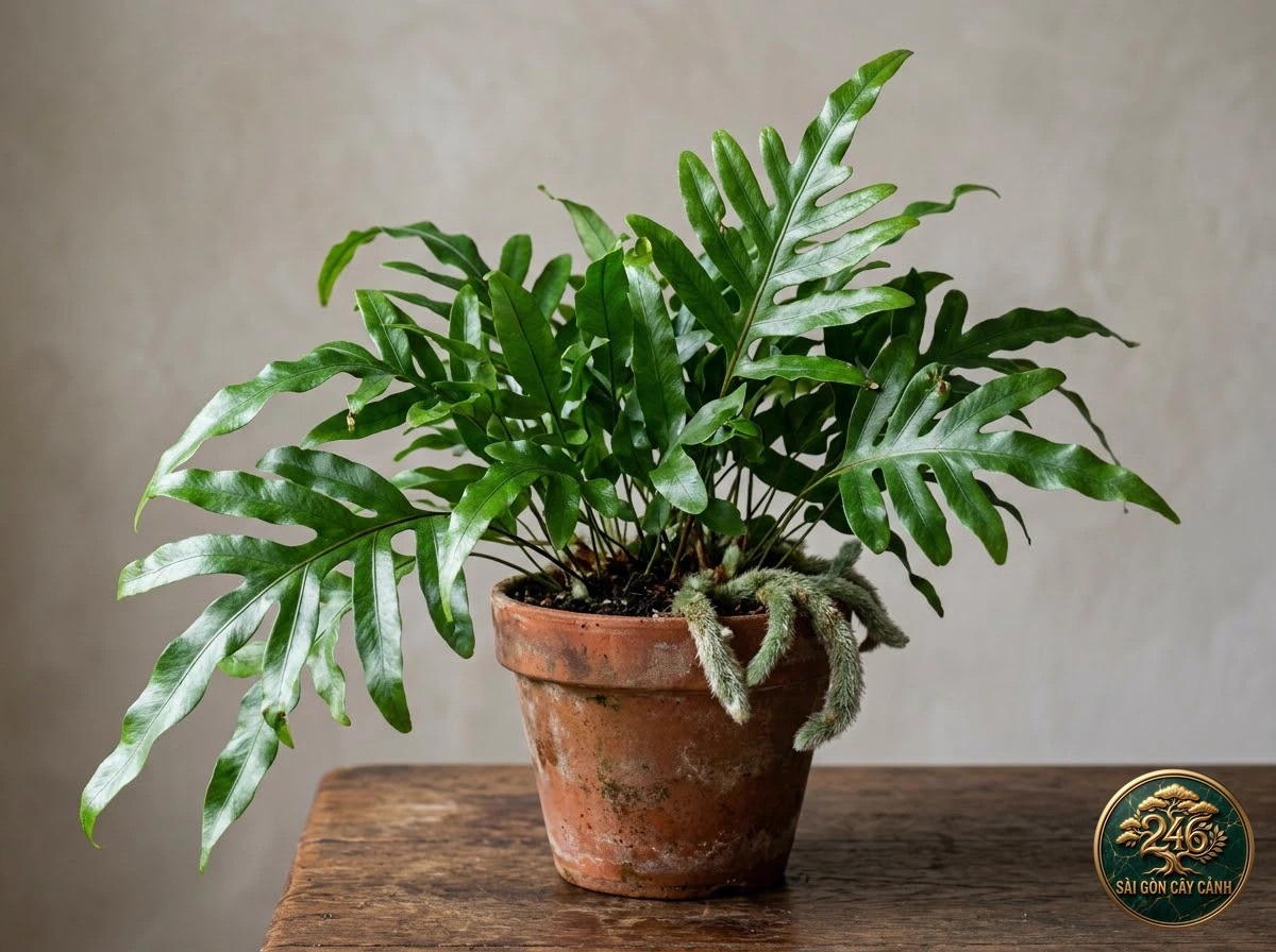 Cây dương xỉ lá kangaroo bò đá (Microsorum diversifolium) - Chân dung hình thái chuẩn Sài Gòn Cây Cảnh