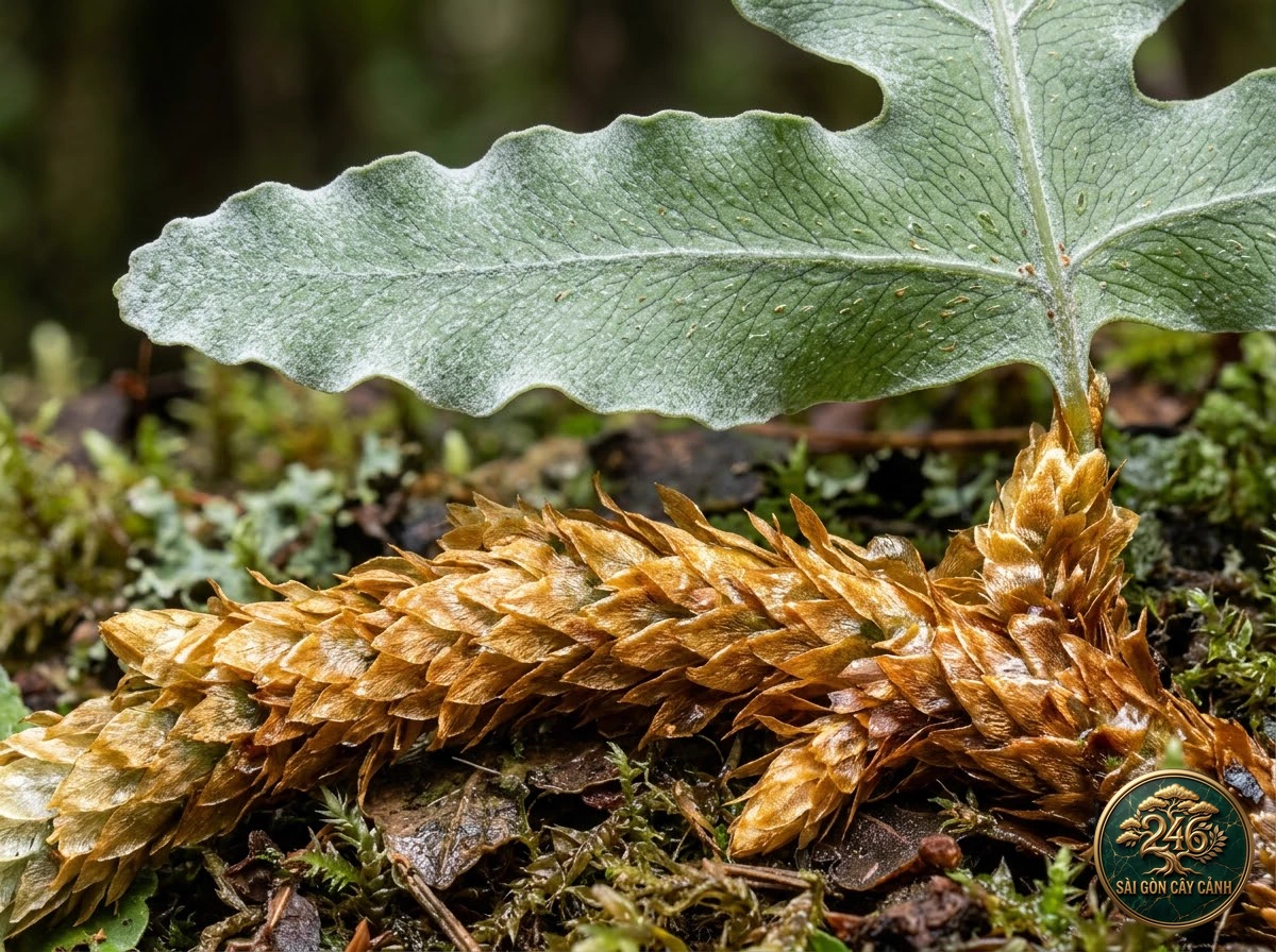 Cây dương xỉ vảy vàng óng (Phlebodium pseudoaureum) - Ứng dụng không gian chuẩn Sài Gòn Cây Cảnh