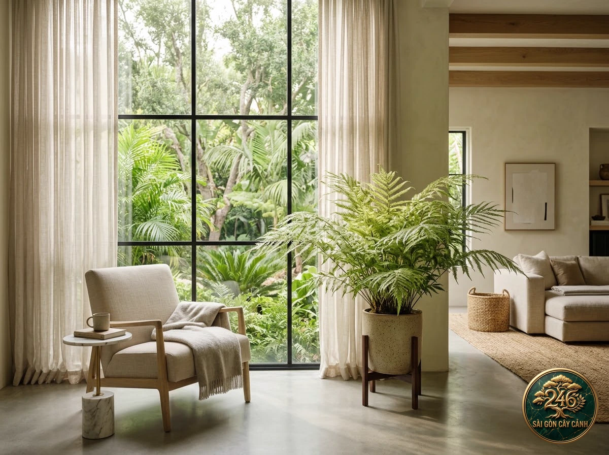 Cây dương xỉ bóng râm lá mác (Pteris umbrosa) - Chân dung hình thái chuẩn Sài Gòn Cây Cảnh