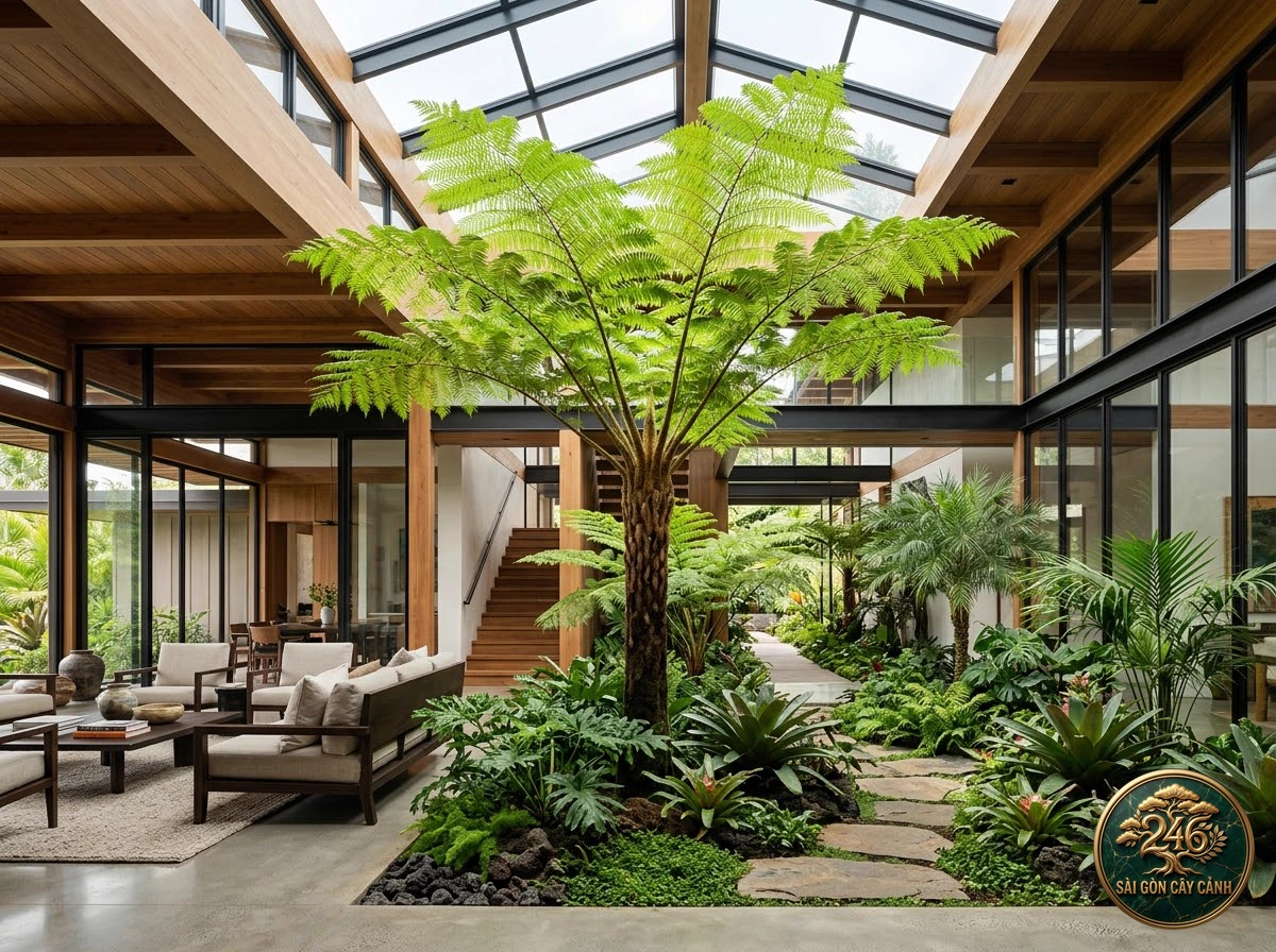 Cây dương xỉ thân gỗ thô nhám (Cyathea australis) - Chân dung hình thái chuẩn Sài Gòn Cây Cảnh