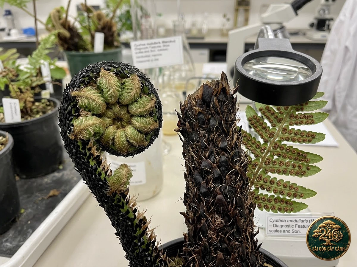 Cây dương xỉ thân gỗ đen mamaku (Cyathea medullaris) - Ứng dụng không gian chuẩn Sài Gòn Cây Cảnh