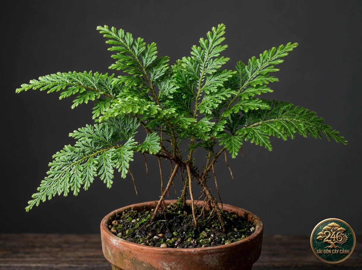 Cây rêu chân vịt vẩy cước ngọc (Selaginella martensii) - Chân dung hình thái chuẩn Sài Gòn Cây Cảnh
