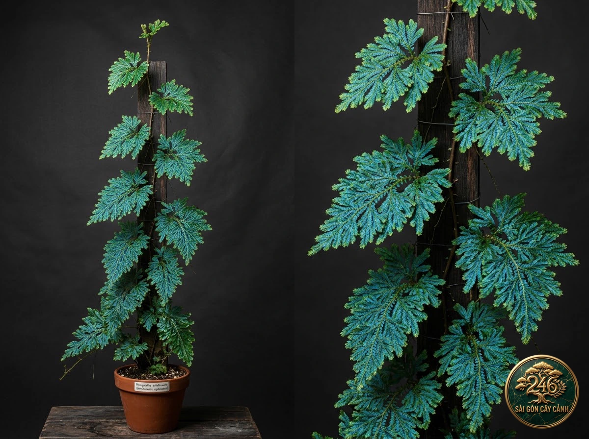 Cây rêu lông công xanh biếc leo (Selaginella willdenowii) - Đặc điểm nhận diện chuẩn Sài Gòn Cây Cảnh