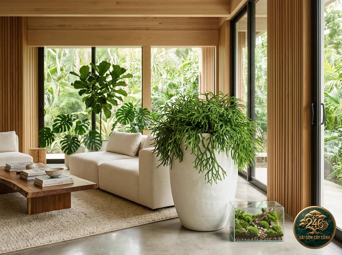 Staghorn clubmoss (Lycopodiella cernua) - Interior styling Saigon Cay Canh standard